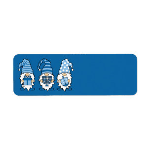 Hanukkah Gnomes Trio Address Labels