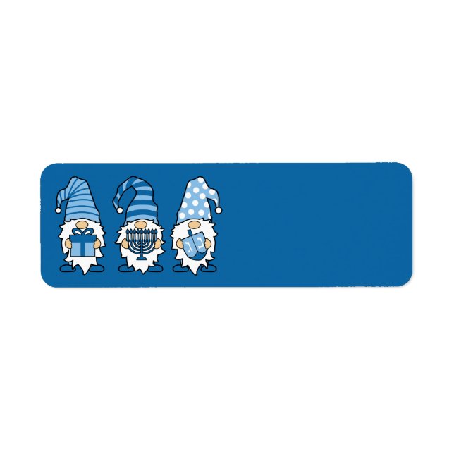 Hanukkah Gnomes Trio Address Labels (Front)