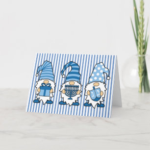Hanukkah Gnomes Trio Greeting Card