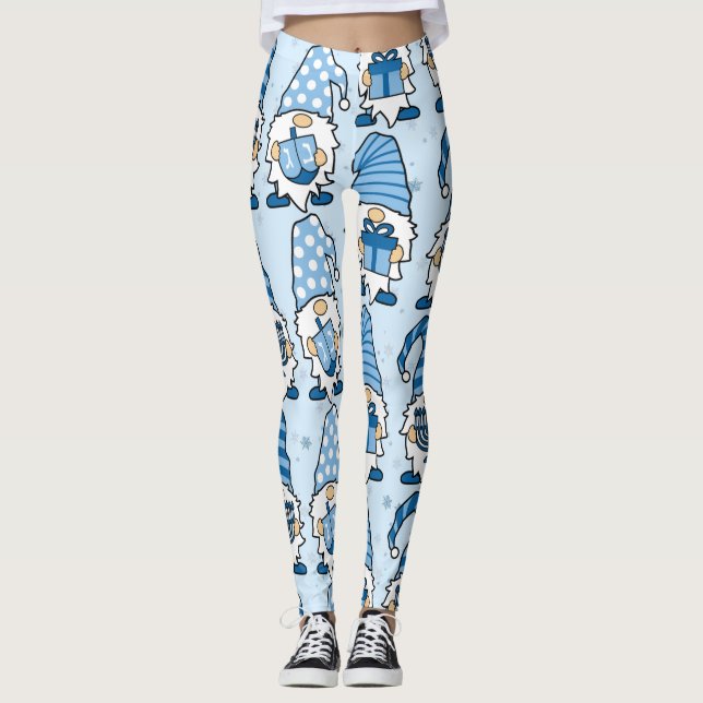 Hanukkah Gnomes Trio Leggings (Front)
