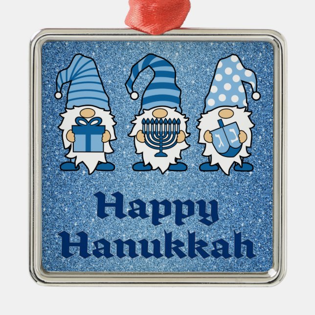 Hanukkah Gnomes Trio Ornament (Front)