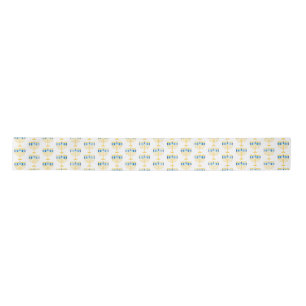 Hanukkah Gold Blue Menorahs Satin Ribbon