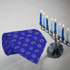 Hanukkah Gold Dreidel Star of David Menorah Blue