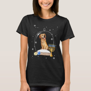 Hanukkah Golden Retriever Dog Snow Globe Pajama T-Shirt
