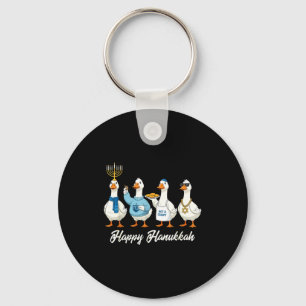 Hanukkah Goose Happy Hanukkah Menorah Dreidel Jewi Key Ring