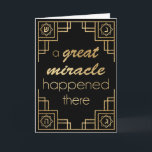 Hanukkah Greeting Card Elegant Art Deco<br><div class="desc">"Hanukkah Gold/Art Deco" Greeting Card with Envelope. Personalise by deleting text on the front and inside of greeting card. Choose your favourite font style, colour, and size. All design elements can be edited and/or transferred to other Zazzle products. Thanks for stopping and shopping by. Much appreciated!!! Happy Hanukkah! Size: Standard...</div>