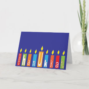 Hanukkah Greeting Card/Envelope "Hanukkah Candles" Holiday Card