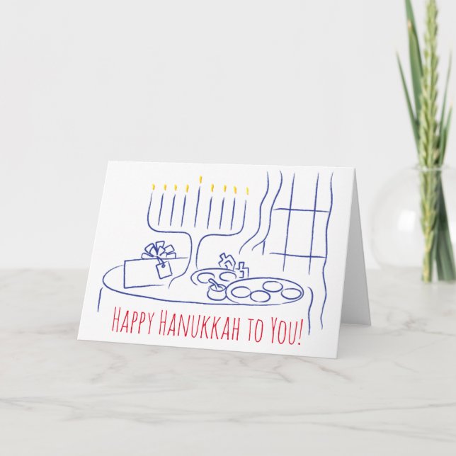 Hanukkah Greeting Card Personalise (Front)