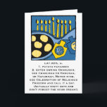 Hanukkah Greeting Card Personalise Option<br><div class="desc">7" x 5" Greeting Card for Hanukkah or Chanukah with envelope. Humourous card for anyone. Personalisation option ready if you are! Simply choose your favourite font style,  colour,  size and wording for inside of card.
Thanks for stopping and shopping by. Much appreciated.
Happy Hanukkah/Chanukah/Hanukah :)</div>
