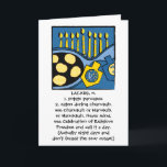 Hanukkah Greeting Card Personalise Option<br><div class="desc">7" x 5" Greeting Card for Hanukkah or Chanukah. Humourous card for anyone. Personalisation option ready if you are!</div>