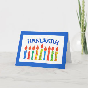 Hanukkah Greeting Card with Candles