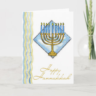 Hanukkah Greeting Card with Minorah