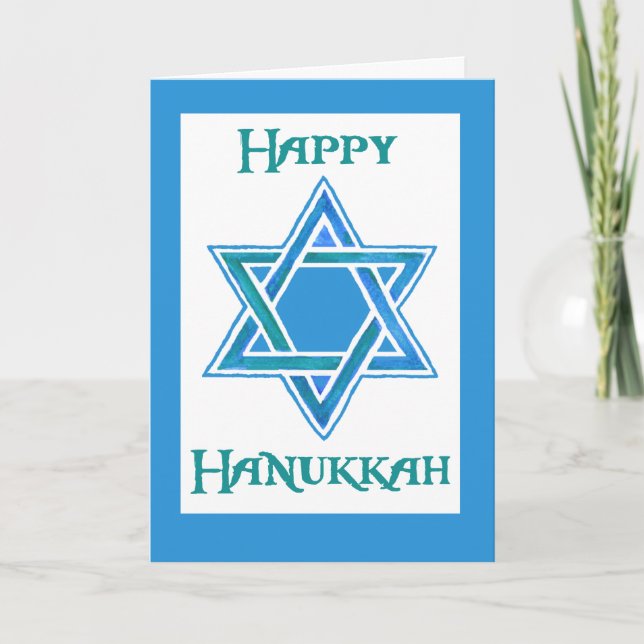 Hanukkah Greeting Card with Star of David (Front)