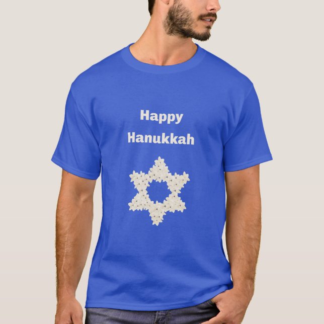 Hanukkah Greeting with Flowers T-Shirt (Front)