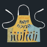 Hanukkah Happy Dancing Candles Apron<br><div class="desc">Hanukkah Happy Dancing Candles Apron. Personalise by deleting text and adding your own. Use your favourite font style, colour, and size. Be sure to choose the size and strap colour. All design elements can be transferred to other Zazzle products and edited. Happy Hanukkah! Thanks for stopping by. Much appreciated! Size:...</div>