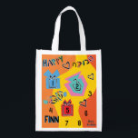 Hanukkah Happy Dancing Colourful Dreidels Reusable Grocery Bag<br><div class="desc">Hanukkah Happy Dancing Colourful Dreidels white 2-sided bag. All design elements can be edited. All editable text can be deleted and replaced with your own message. Use your favourite font colour, size, and style. Happy Hanukkah/Chanukah! Style: Reusable Bag Go green and save the planet with our reusable grocery bag! Made...</div>