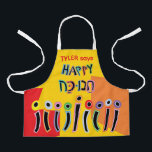 Hanukkah Happy Dancing Menorah Apron<br><div class="desc">Hanukkah Happy Dancing Menorah Apron. Personalise by deleting text and adding your own. Use your favourite font style, colour, and size. Be sure to choose the size and strap colour. All design elements can be transferred to other Zazzle products and edited. Happy Hanukkah! Thanks for stopping by. Much appreciated! Size:...</div>