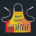 Hanukkah Happy Dancing Menorah Apron<br><div class="desc">Hanukkah Happy Dancing Menorah Apron. Personalise by deleting text and adding your own. Use your favourite font style, colour, and size. Be sure to choose the size and strap colour. All design elements can be transferred to other Zazzle products and edited. Happy Hanukkah! Thanks for stopping by. Much appreciated! Size:...</div>