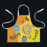 Hanukkah Happy Glitzy Art Apron<br><div class="desc">Hanukkah Happy Glitzy Art Apron. Personalise by deleting text and adding your own. Use your favourite font style, colour, and size. Be sure to choose the size and strap colour. All design elements can be transferred to other Zazzle products and edited. Happy Hanukkah! Thanks for stopping by. Much appreciated! Size:...</div>