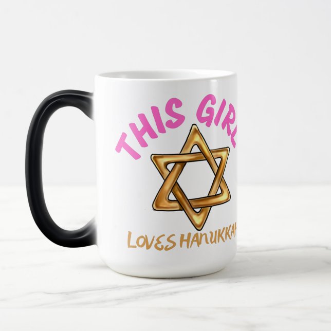 hanukkah, happy hanukkah, menorah, chanukah,  magic mug (Left)