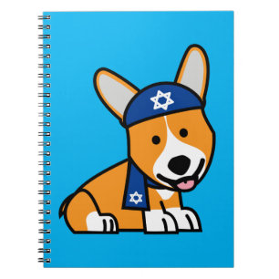 Hanukkah Happy Jewish Corgi Corgis Dog Puppy Notebook