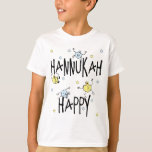 "Hanukkah Happy" Kids T-Shirt<br><div class="desc">"Hanukkah Happy" Kids T-Shirt. (Choose from a variety of shirt options.)</div>