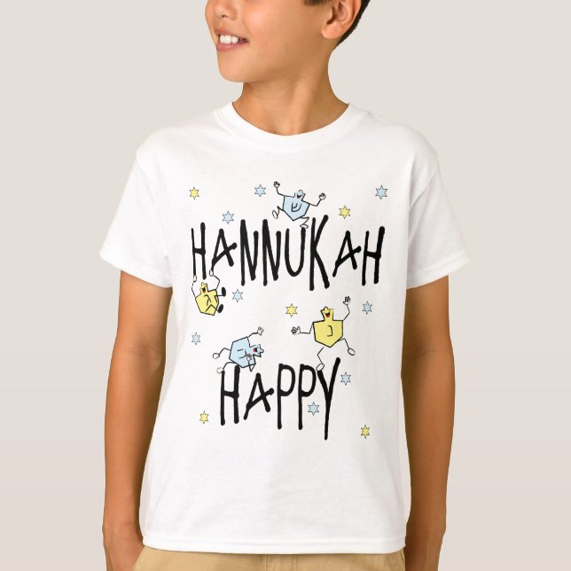 "Hanukkah Happy" Kids T-Shirt (Front)