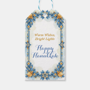 Hanukkah Harmony watercolor  Festival Glow Gift Tags