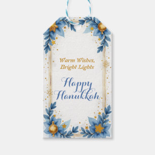 Hanukkah Harmony watercolor  Shine On Hanukkah Gift Tags