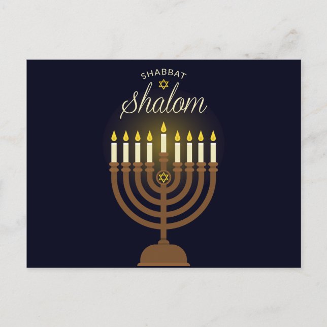 Hanukkah  holiday postcard (Front)