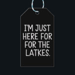 Hanukkah I'm Just Here For The Latkes Jewish  Gift Tags<br><div class="desc">Hanukkah I'm Just Here For The Latkes Jewish Holiday</div>