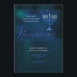 Hanukkah  invitation<br><div class="desc">Invite guest to your Festival of Light celebration with this elegant invitations. (Hanukkah Vectors by Vecteezy). The card is easy to customise with your wording, font, font colour, paper shape and choice of paper type. Not exactly what you're looking for? All our products can be custom designed to meet your...</div>