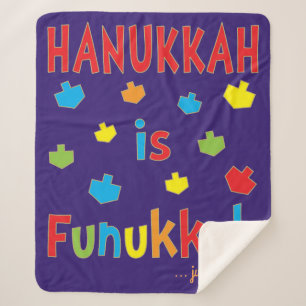 Hanukkah Is Funukkah Sherpa Blanket/Med Sherpa Blanket