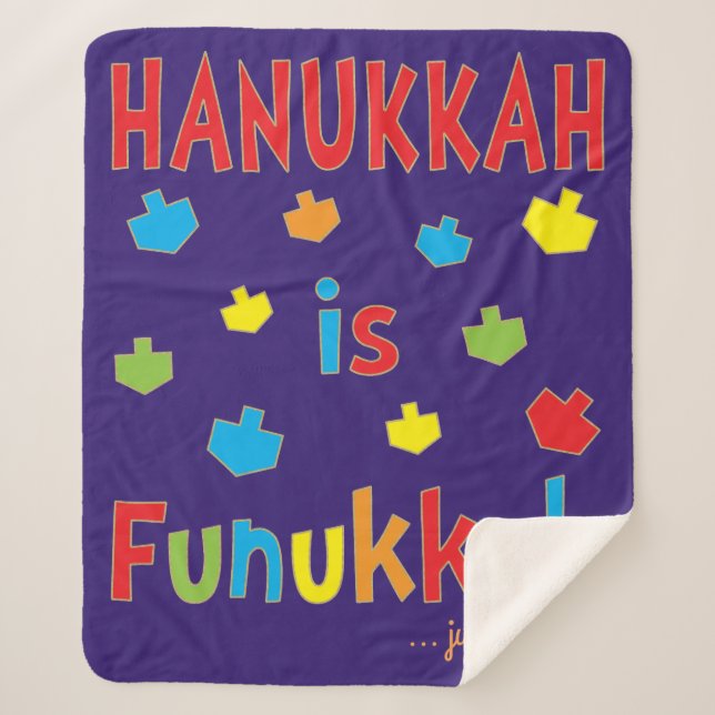 Hanukkah Is Funukkah Sherpa Blanket/Med Sherpa Blanket (Front)
