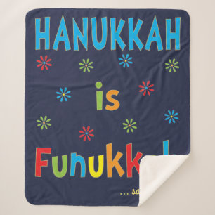 Hanukkah Is Funukkah Sherpa Fleece Blanket/Med Sherpa Blanket