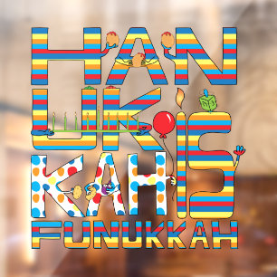 Hanukkah is Funukkah Window Cling