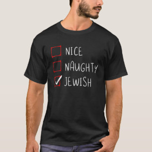 Hanukkah Jewish Festival Jew Menorah Hebrew Naught T-Shirt