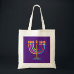 Hanukkah Jewish Holiday Hanukkiah symbol Judaica Tote Bag<br><div class="desc">Hanukkah Menorah Lights Holiday symbol. Hanukkah Chanukkiah Logo Decoration. Israel,  Jerusalem. Sofiartmedia Hanukkiah label Modern Design. Accessories > Bags & Wallets > Totes & Shopping Bags > Tote Bags Judaica</div>