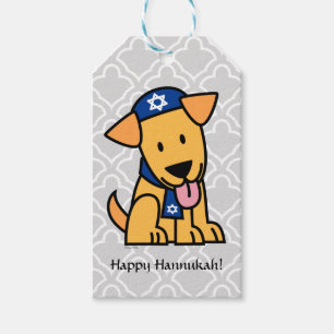 Hanukkah Jewish Labrador Retriever Puppy Dog Gift Tags