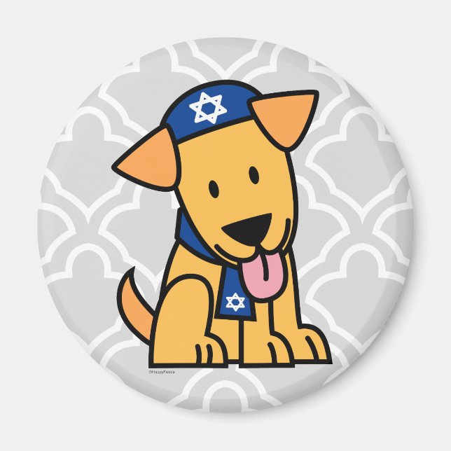 Hanukkah Jewish Labrador Retriever Puppy Dog Magnet (Front)