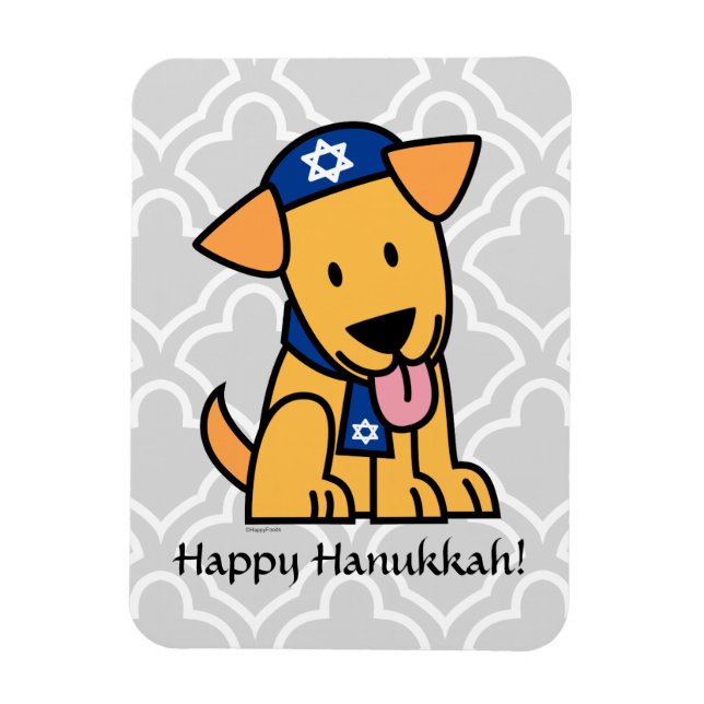 Hanukkah Jewish Labrador Retriever Puppy Dog Magnet (Vertical)