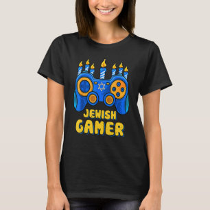 Hanukkah Jewish Video Game Controller Gamer Chanuk T-Shirt