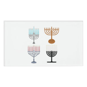 Hanukkah Judaism Jew Religion Name Tag