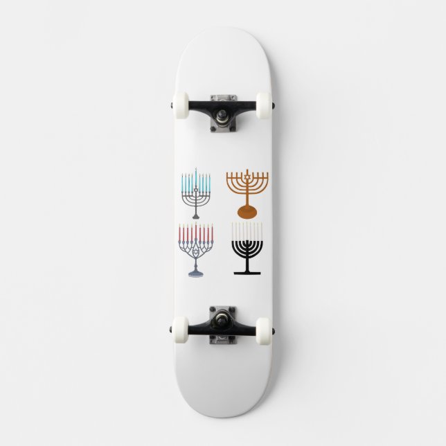Hanukkah Judaism Jew Religion Skateboard (Front)