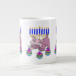 Hanukkah Kitty Coffee Mug<br><div class="desc">Adorable Happy Hanukkah Kitty spinning fun dreidels in front of a traditional Jewish menorah is perfect for Chanukah gifts and gift ideas for the holidays.</div>