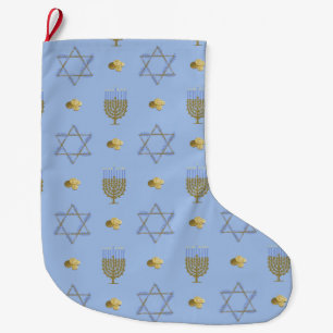Hanukkah Large Christmas Stocking