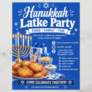 Hanukkah Latke Party Flyer