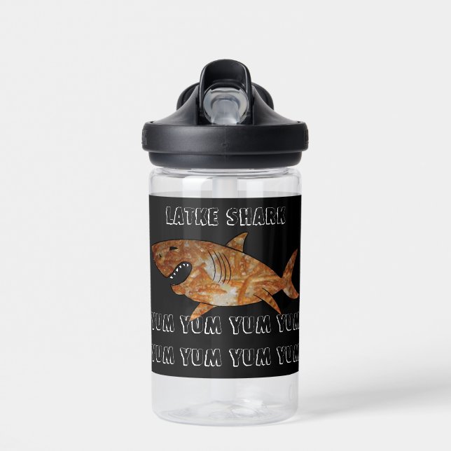 Hanukkah Latke Shark Water Bottle (Front)