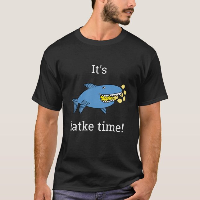 Hanukkah Latke Time/Dark Colour Shirt (Front)
