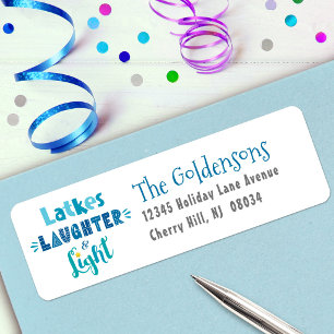 Hanukkah Latkes Laughter Light Modern Custom Name